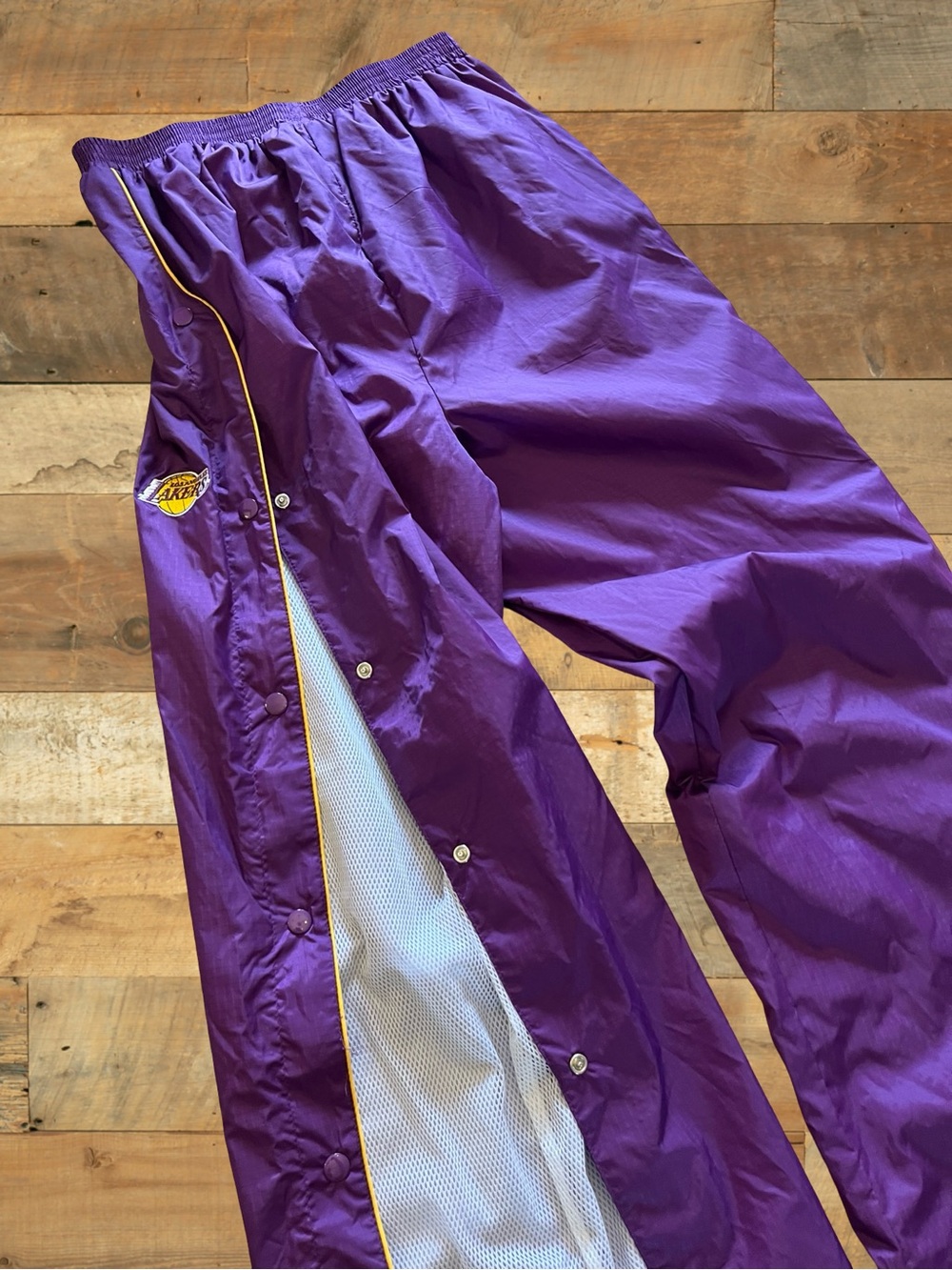 Purple Los Angeles Lakers Tearaway Track Pants Adult S/Youth XL Official NB